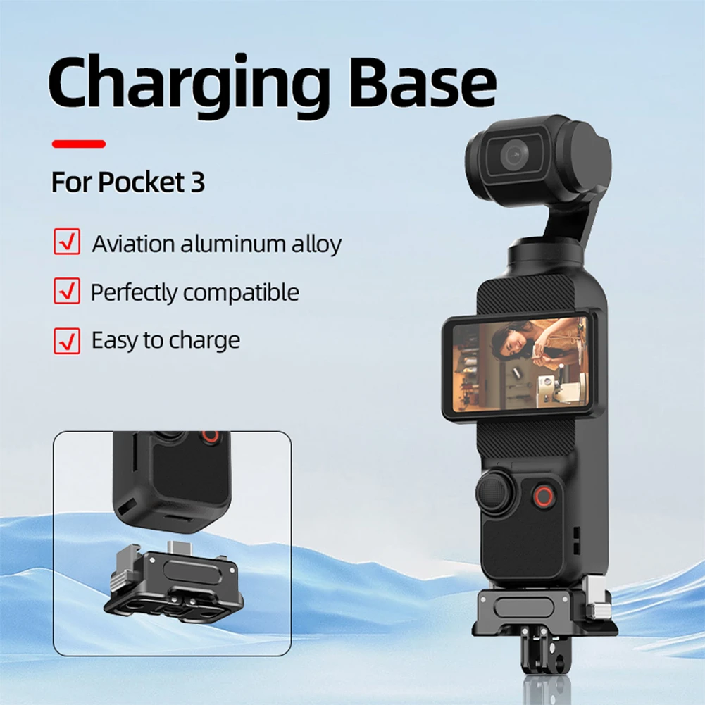 

Camera Charging Adapter Base Portable Camera Adapter Mount Quick Release Base With Tripod Compatible For OSMO Pocket 3