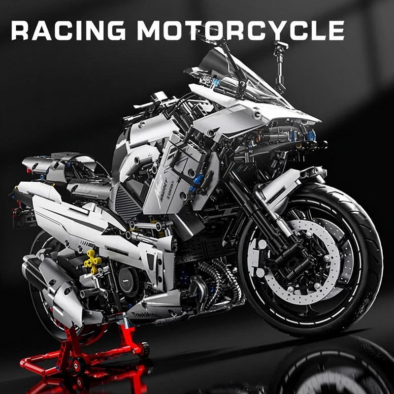 

Конструктор Мотоцикл 1:5, Дорожный Гоночный Автомобиль, Креативные Игрушки, Подарки для Детей, Мальчиков, Подростков, Взрослых, Декоративный Набор, 2200+ деталей