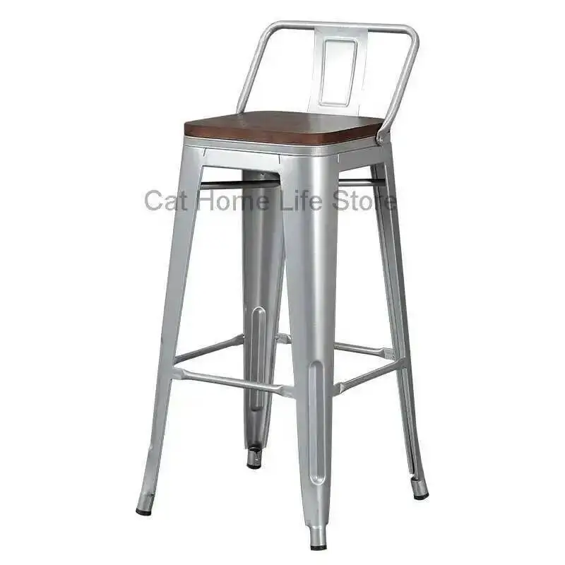 

Living Bar Stools Modern Room Back Throne Bedroom Minimalist Ergonomic Chair Aesthetic Sillas Taburete Alto Trendy Furniture