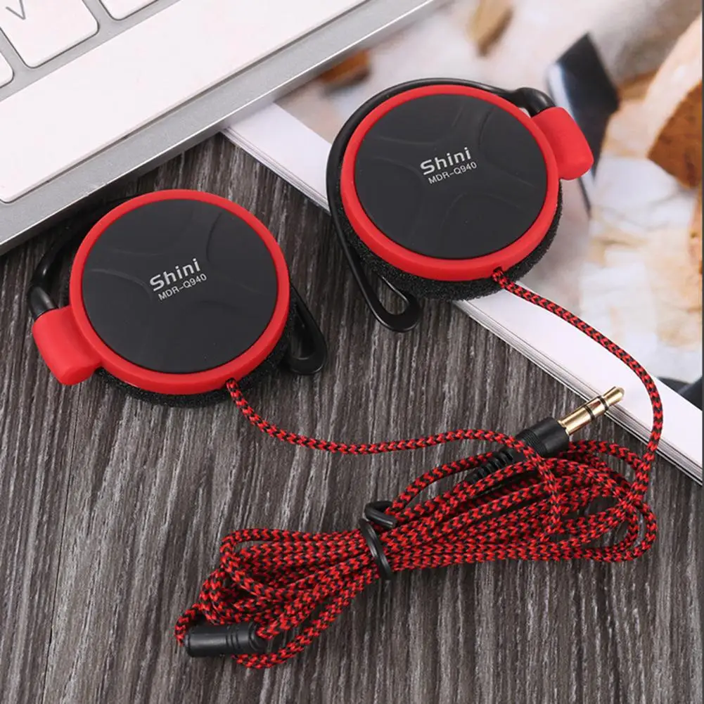 Wired Headphones 3 5mm Stereo Sports Earphone Ear Hook Earphone Sensitive Noise Cancelling For Mp3 Computer Mobile Phone