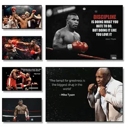 Mike Tyson Boxing Champion Motivational Quote Canvas Art Poster - Wall Decor for Home & Gift