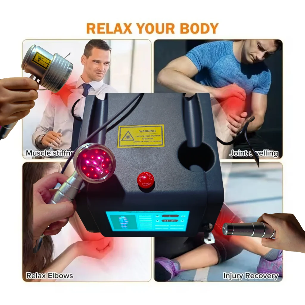 

HLKGO Lotus Powercure Pro Handheld Cold Laser Therapy Device Medical Therapy Light Laser 650nm 808nm For Pets Tenosynovitis