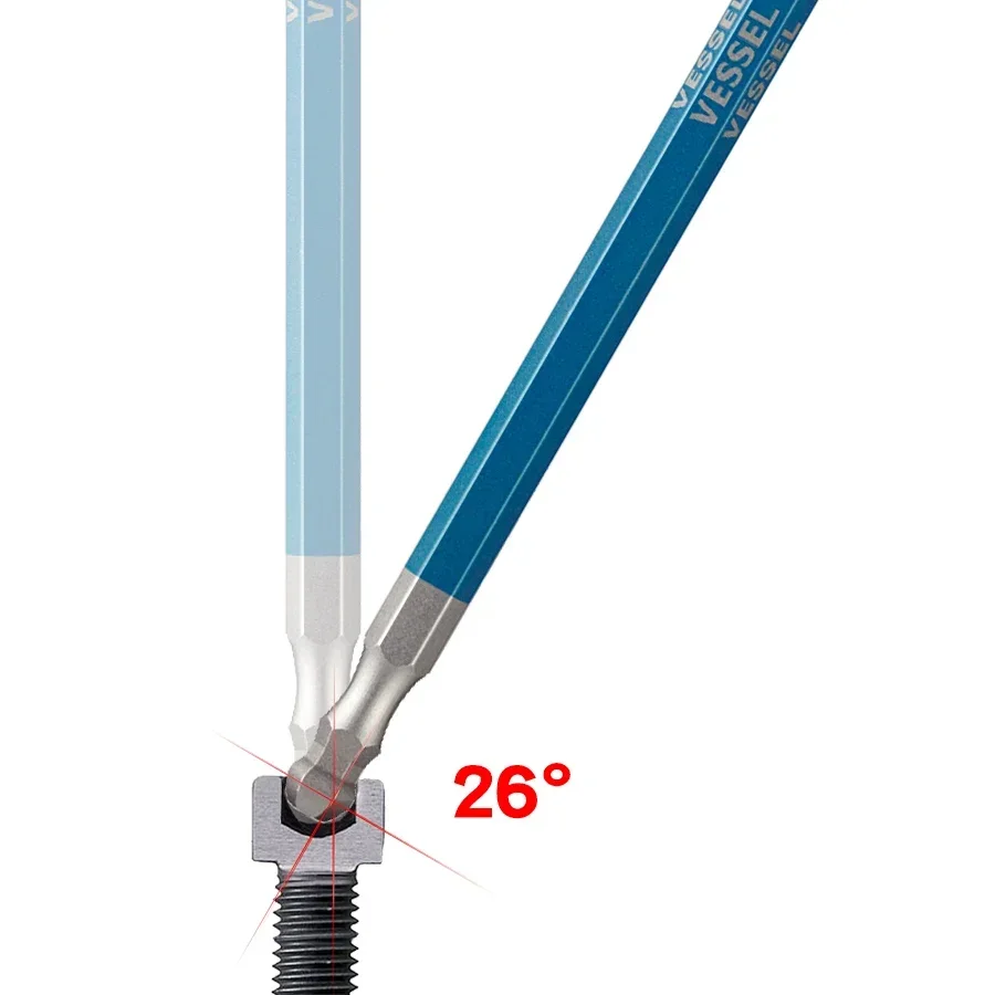 VESSEL GS5P-35 GS5P-36 سلسلة GSBP 1/4 بوصة. الصلب الملونة الكرة المقبس عرافة بت مجموعة أدوات JIS اليابان #4