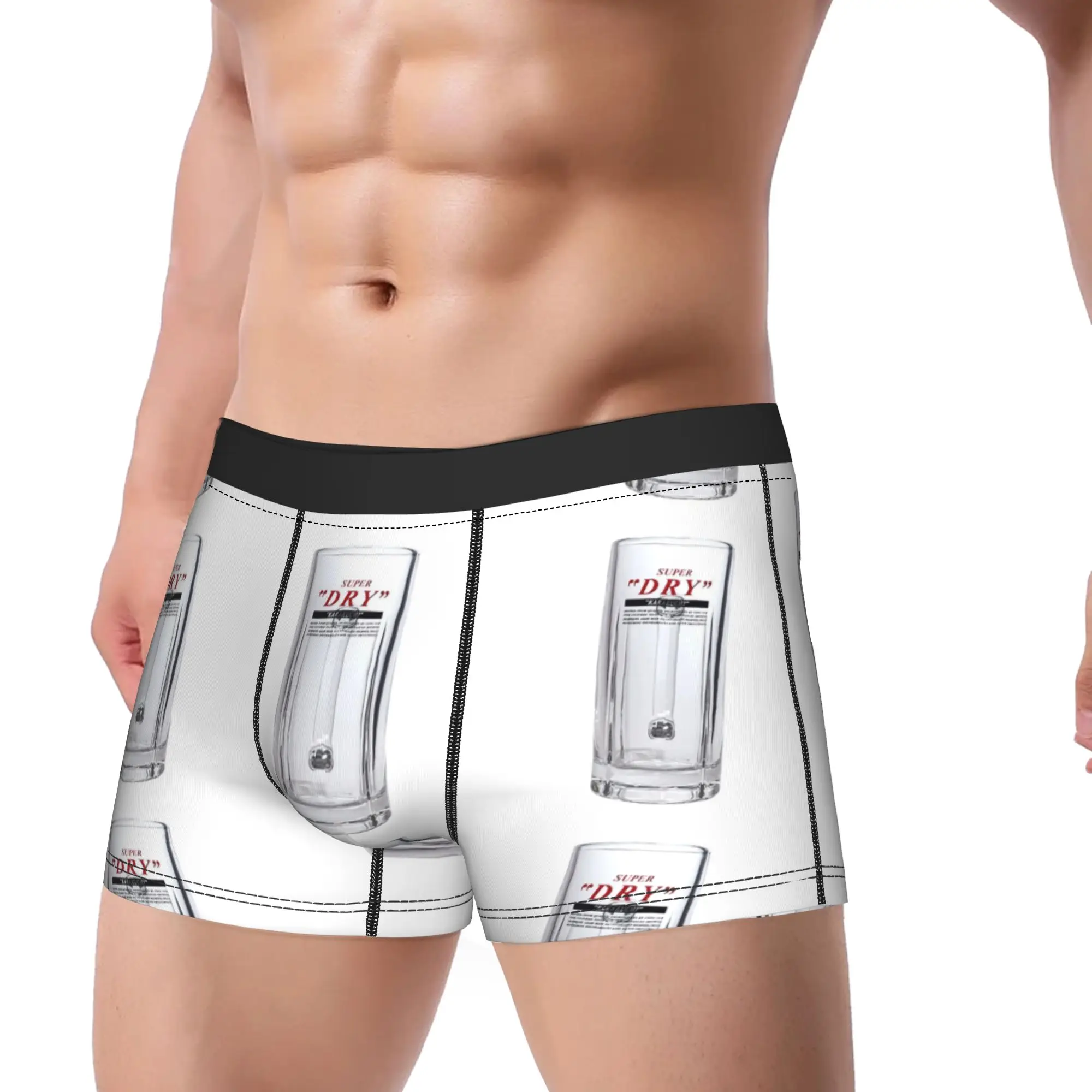 aAsahi Super Dry Beer Glass  aAsahi Underpants Breathbale Panties Men's Underwear Ventilate Shorts Boxer Briefs