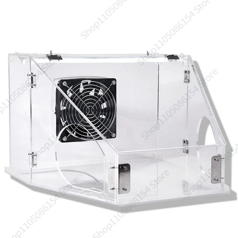 Model group acrylic polished dust-proof sealed box vacuum cleaner LED light water sticker micro-engraving baby
