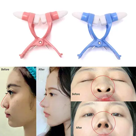 코 클립 코 브릿지 높이기 미용 코 직선기 여성용 좁은 코 날개 교정기