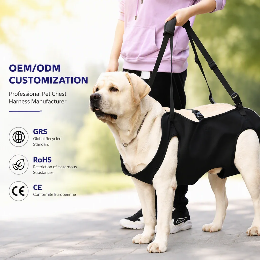 Adjustable Dog Rehabilitation Harness for Large Dogs Hind Limb Support Assist Vest for Disabled Aged Pets Walking Lifting Lead