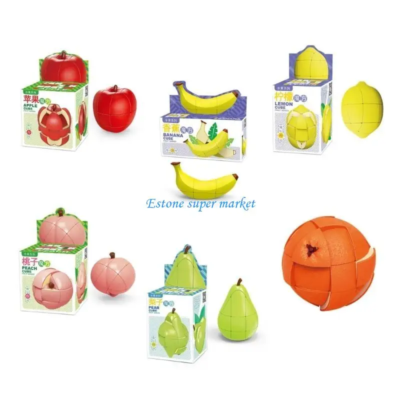 090B Fingertip Toy Cube Fruit Puzzle Cube Pressure Relief Toy for Adult