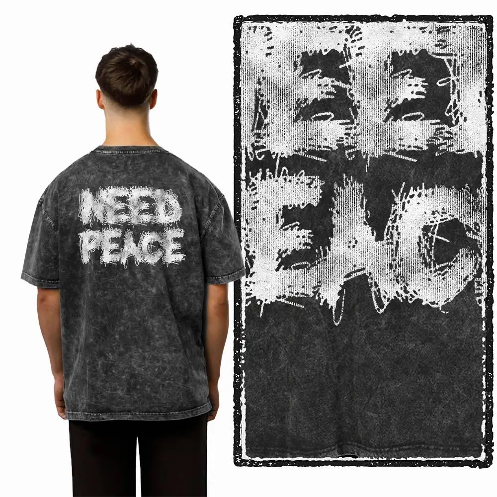 

Лето 2025 г., футболка из 100% чистого хлопка с принтом на спине, хлопковая футболка большого размера с креативным принтом, мужская крутая винтажная футболка с круглым вырезом