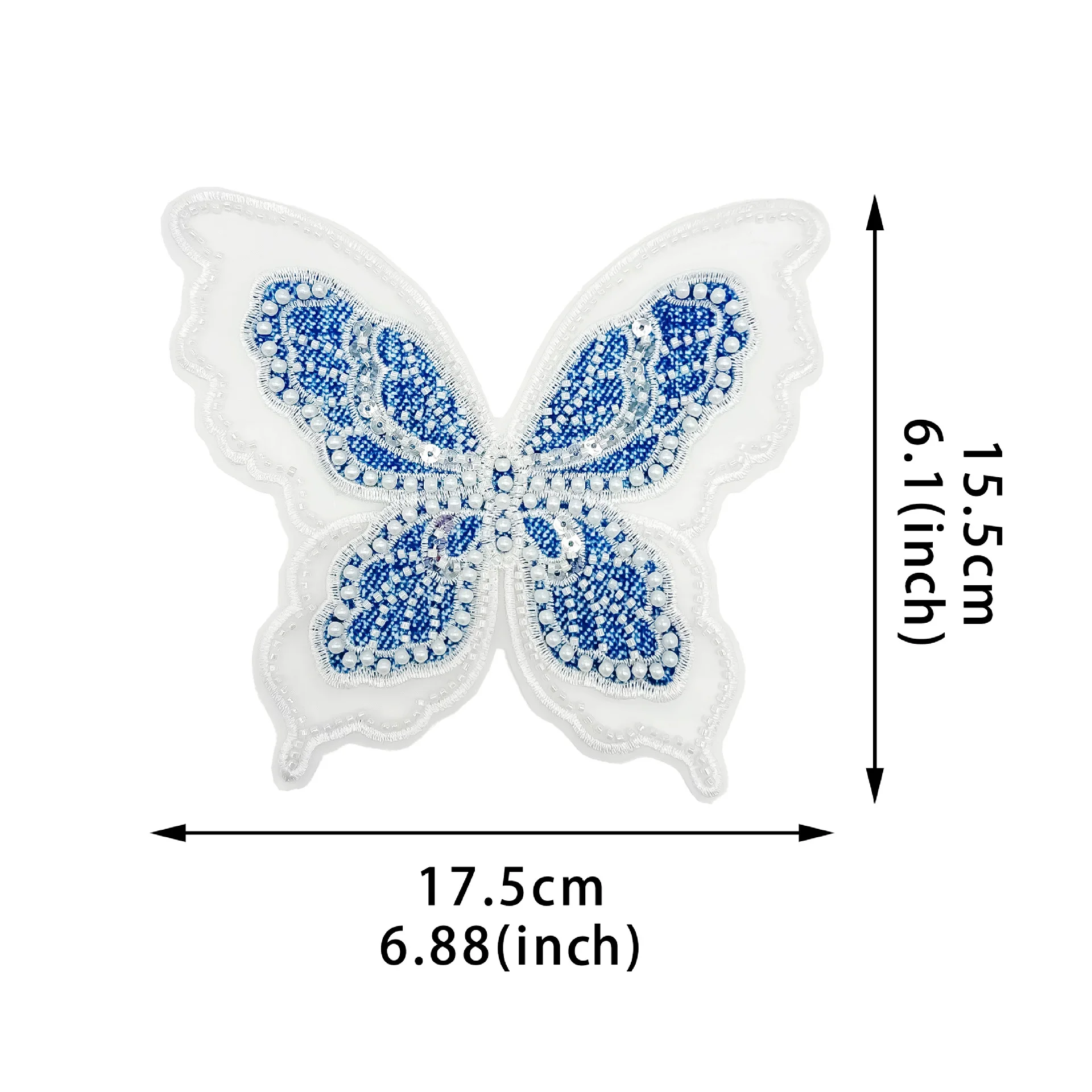 Lace Embroidery Butterfly Cloth Sticker Double-Layer Clothing DIY Headwear Accessories