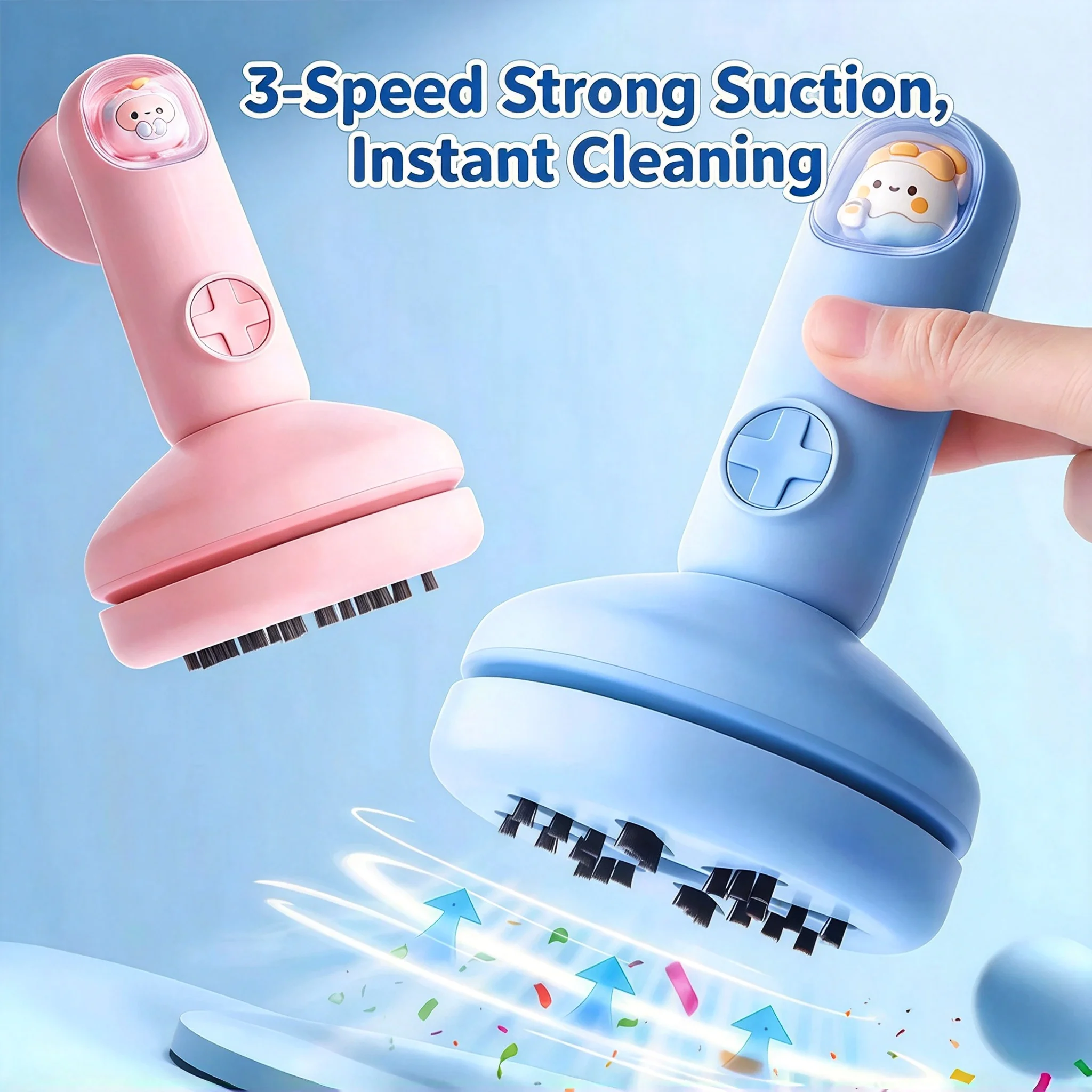 Desktop Mini Vacuum Rechargeable 3 Suction Modes Multi-purpose Great for Kids Study & Office Use
