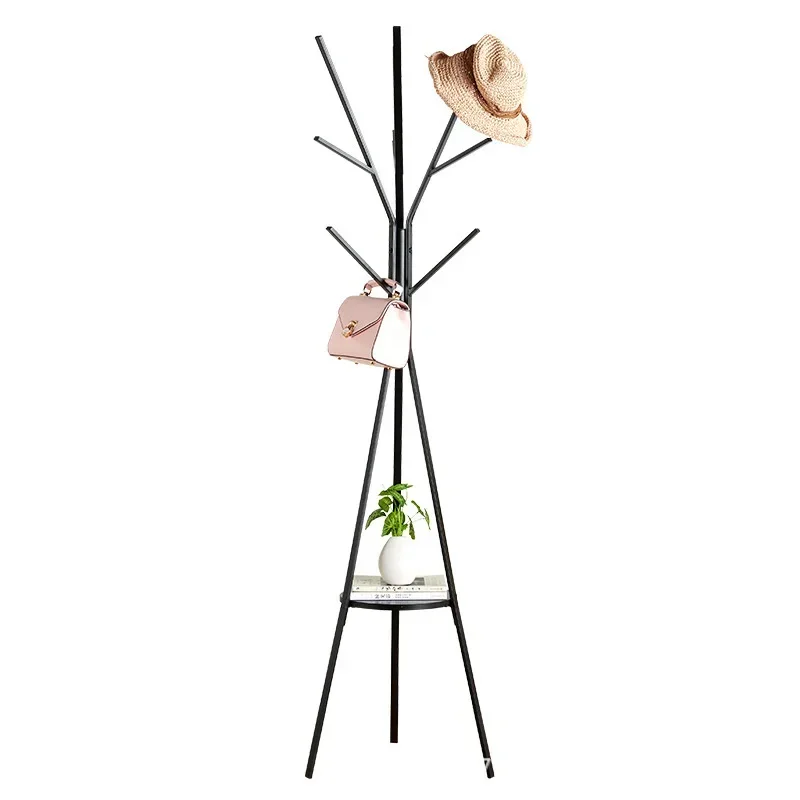 

Nordic Ins Standing Coat Rack Creative Metal Clothes Hanger Simple Living Room Bedroom Clothes Organizer Landing Clothes Hook