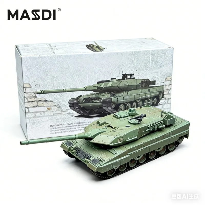 

MASDI 1:64 Leopard 2A6 Main Battle Tank Rotating Gun Mount Set - Alloy Die-Cast Car Model - Boys' Toy Birthday Gift