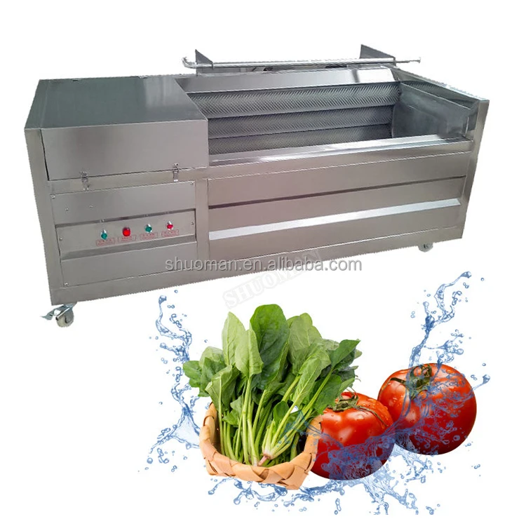 Superior Quality Newest Design Automatic Brush Roller Bearing Root Vegetable Fruit Potato Carrot Cassava Olive Washing Peeling
