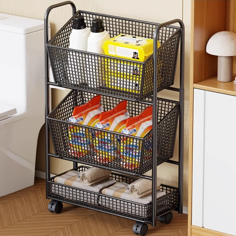 

‌Waterproof Layered Laundry Organizer‌ - Rolling Cabinet with Dividers XL Capacity for Bathroom/Bedroom Clutter-Free practical