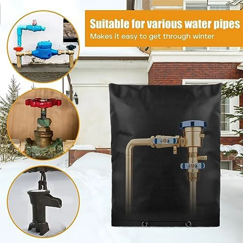 Tubo de isolamento irrigação sprinkler capa torneira anticongelante capa torneira cobre inverno isolado proteção contra congelamento pequeno b