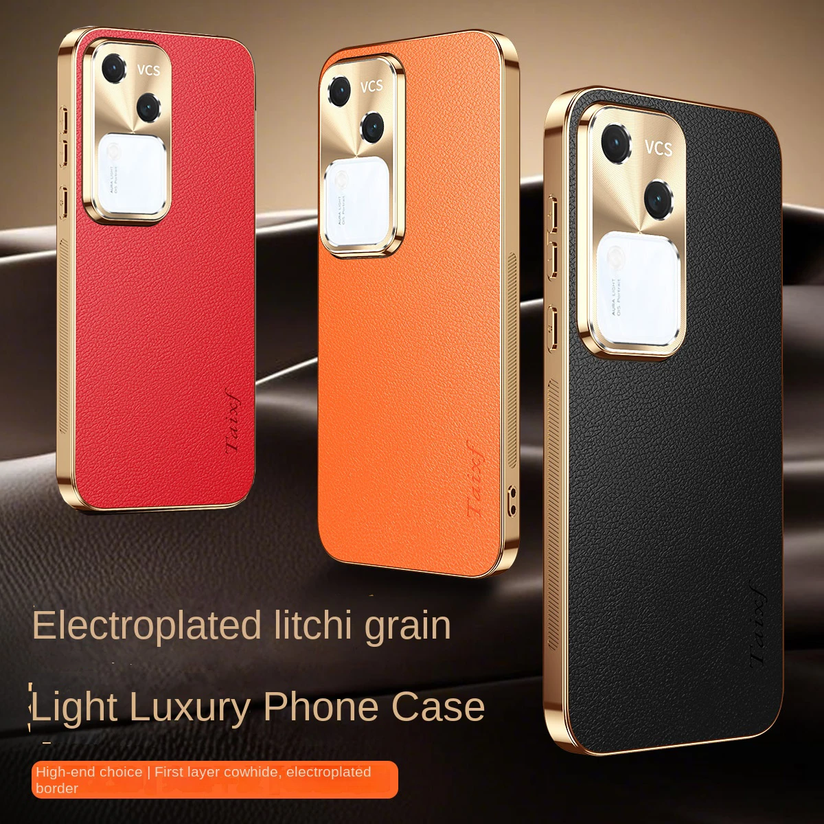 

Роскошный веганский кожаный чехол для телефона Vivo V30 V30 Pro 5G, защита объектива, гальванический противоударный чехол для Vivo S18 S18 Pro, задняя крышка