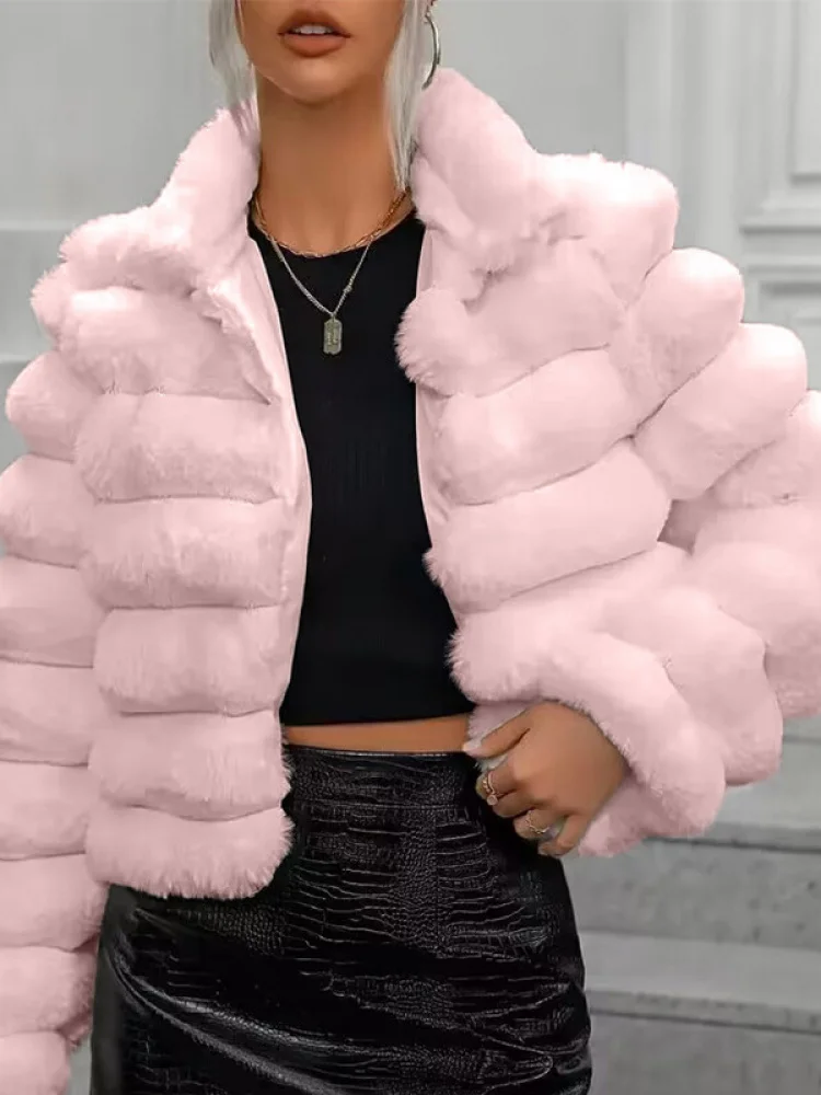 Herfst Winter ort Dames Faionable Nep Bontjas Veelzijdige Ins Sle Lady Lichte Luxe Sle Jas met Hoed Lange Sve