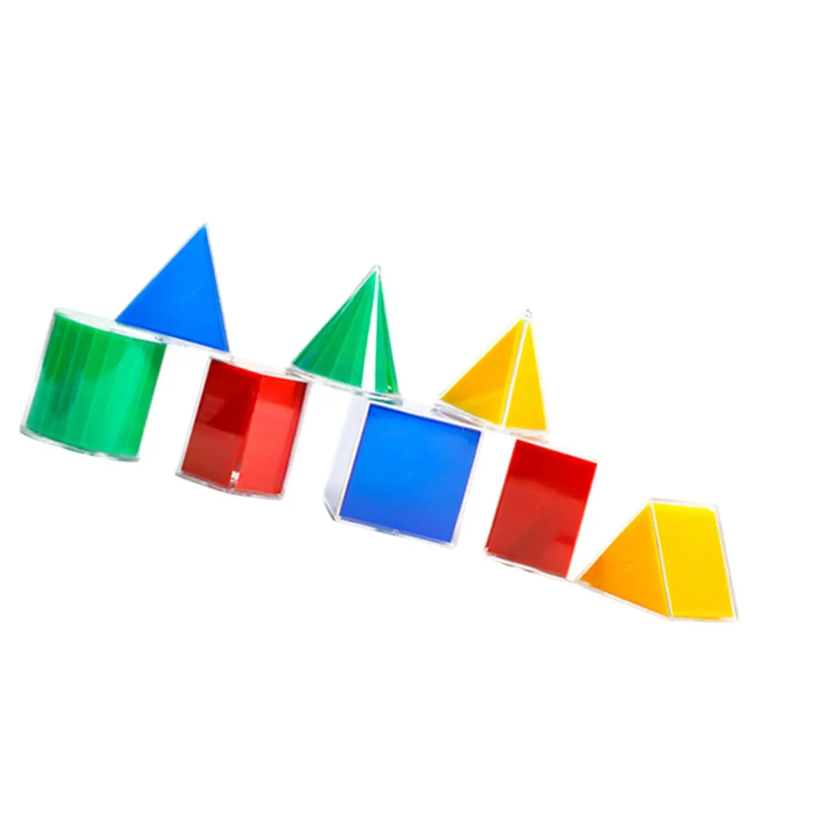 8x Geometric Solids,Manipulatives Surface Area Volume Demonstrator Geometric Shapes Learning Toys for Boys Girls Elementary