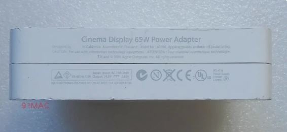 

Original 90W Power Supply A1097 for Apple 23" DVI HD Cinema Display A1082 M9178 AC Adapter A1096/A1097/A1098