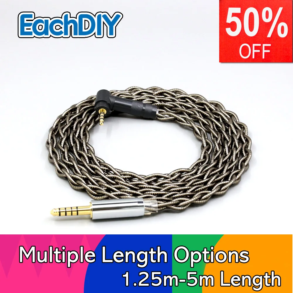 99% Pure Silver Palladium + Graphene Gold Earphone Shielding Cable For Fostex T50RP 50TH Anniversary RP Stereo Headphone LN00848