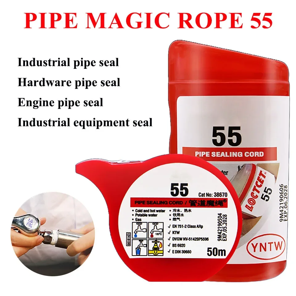 Pipe thread sealant Magic rope 55 Raw material high strength threaded interface sealant leak proof for water fire pipe gas pipe