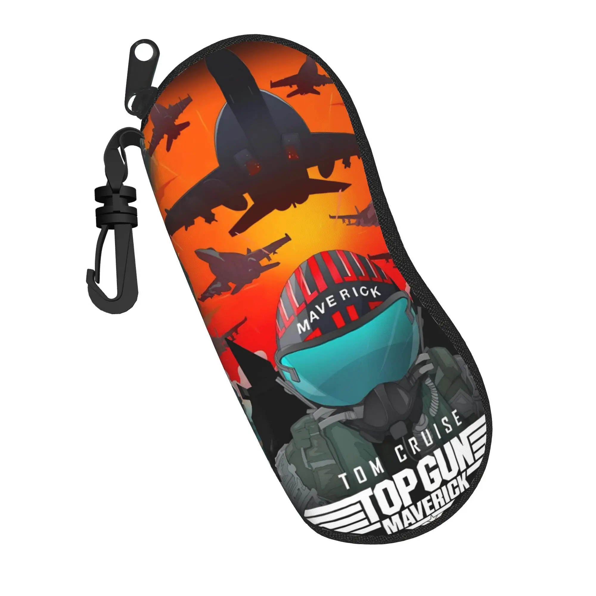 Top Gun Sign Tom Cruise Fighter  Glasses Case Cover Zipper Sunglasses Pouch Men Women Daily Eyeglass Protector Trend Eyewear Box