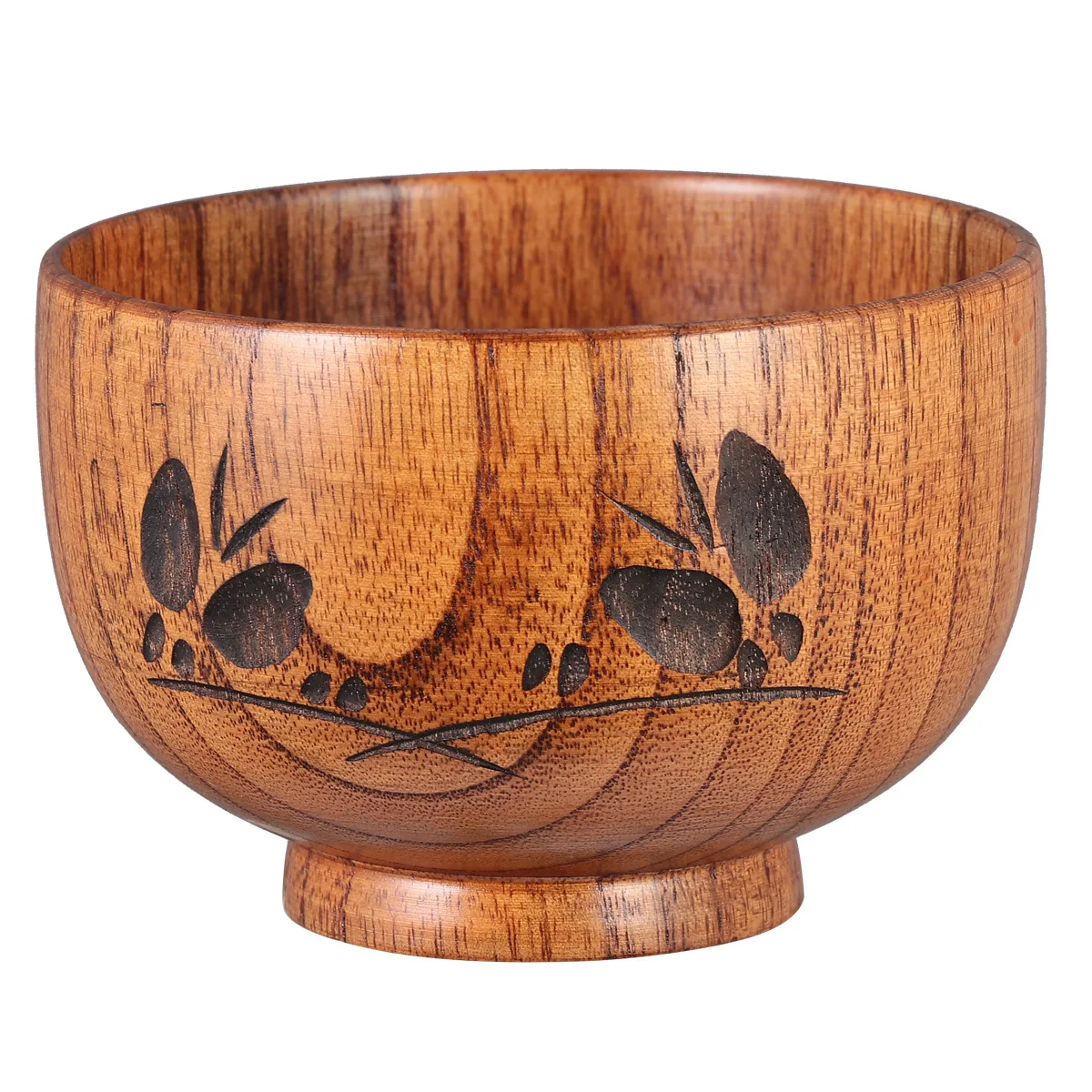 

1 шт. экологически чистая деревянная миска противоскользящая резная рисовая суповая контейнер для еды посуда для взрослых детей детская деревянная миска