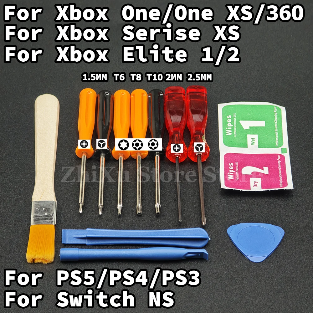 1Set Screwdriver Torx T6 T8 T10 Security Screwdriver For Xbox One 360 Series PS5 PS4 PS3 Switch NS Hole Repairing Opening Tools