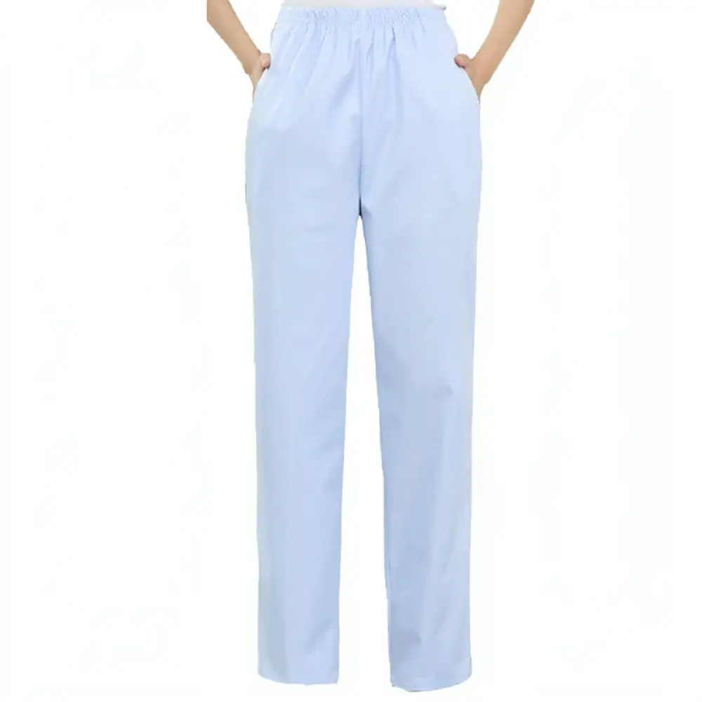 Loose Fit Medical Scrub Pants Elastic Waist Nursing Trousers For Beauticians Pharmacists Uniform Bottoms Wear