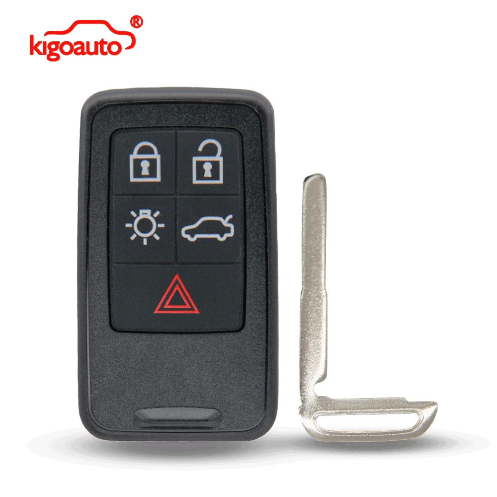 Kigoauto Smart Key Case Shell Cover 5/6 Button for Volvo XC70 V70 XC60 S80 S60