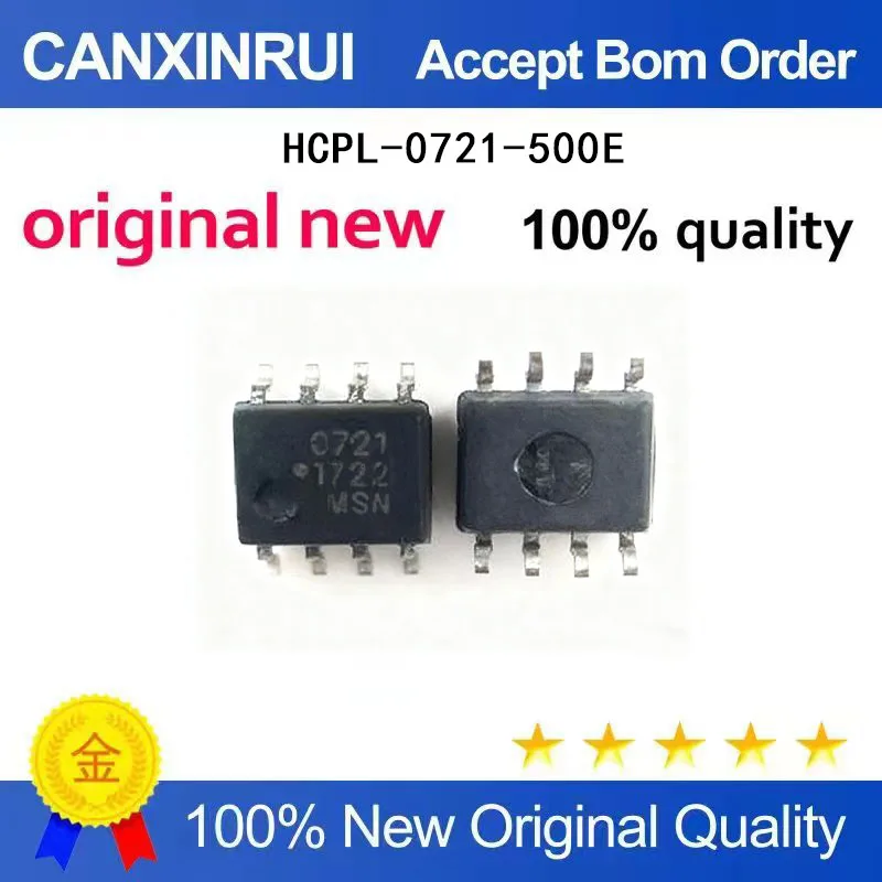 (5-100 Pieces) Brand new original HCPL-0721-500E SOP8 silk screen 0721 patch high-speed optocoupler
