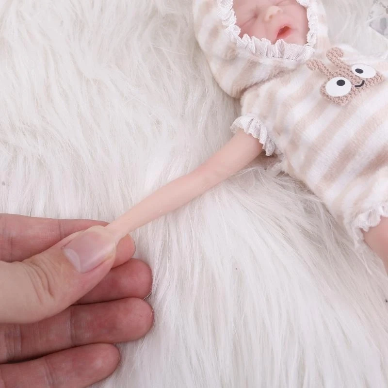 6,3 cala śpiąca lalka białe dziecko śpiące chłopiec realistyczne ciało miękkie ciało dziecko