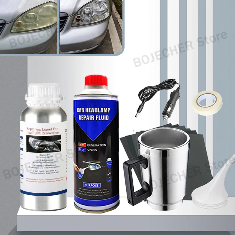 Kit di ristrutturazione per lucidatura fari per auto Fari Rondella Luce Restauro Fumigazione Prodotti chimici Kit di pulizia automobilistica Strumento