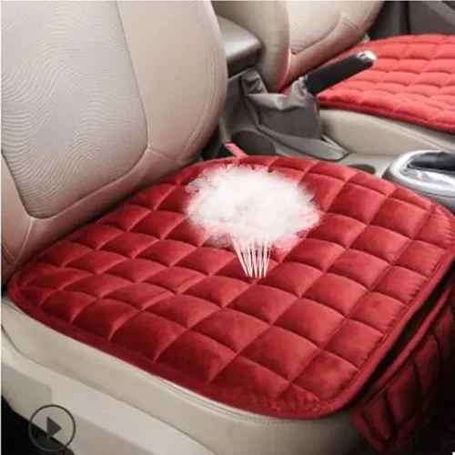 Imagen 2 del producto Cojín Universal para asiento de coche, funda cálida para asiento de silla delantera de coche, almohadilla antideslizante transpirable para coches, camiones, furgoneta, SUV, silla de oficina
