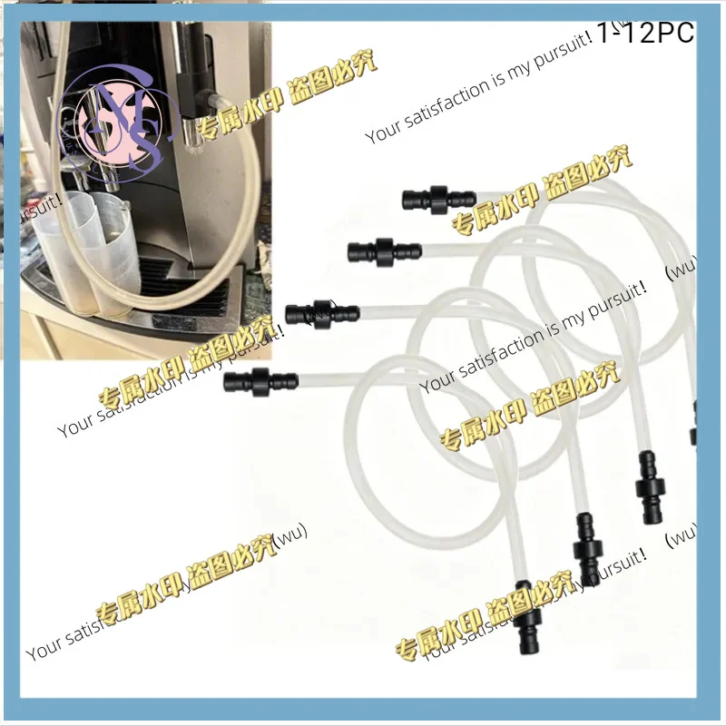 1-12pcs Coffee Machine Milk Tubes Hoses with Connectors for Jura Fully Automatic Coffee Machine Milk Foam Frother Silicone