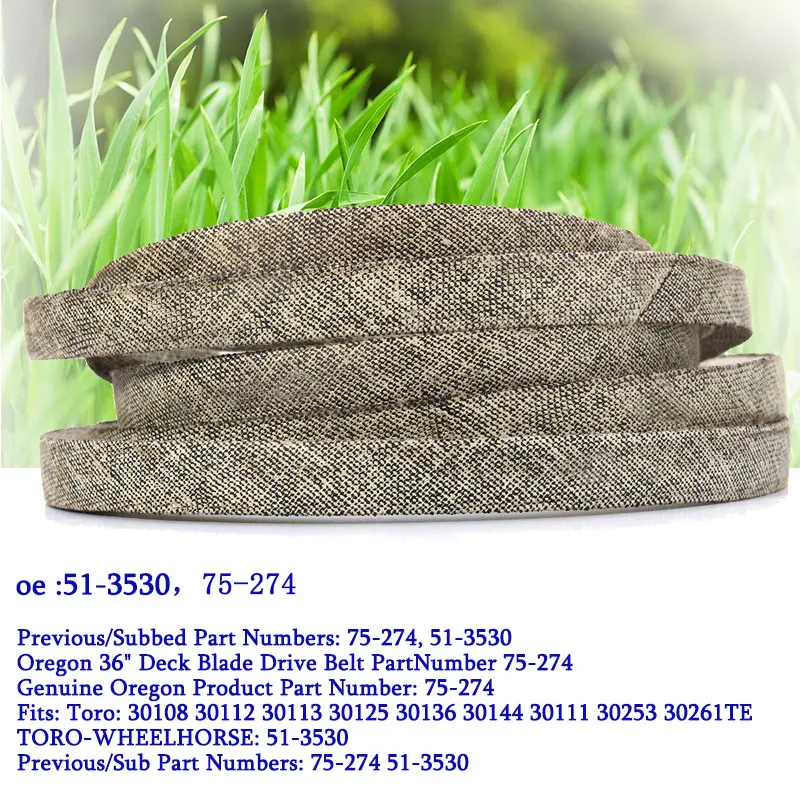 513530 A49 V-Belt 1/2 Inch Width 51 Inch Perimeter Aramid Fiber Lawn Mower Drive Belt PTO Accessory Garden Tractor Part
