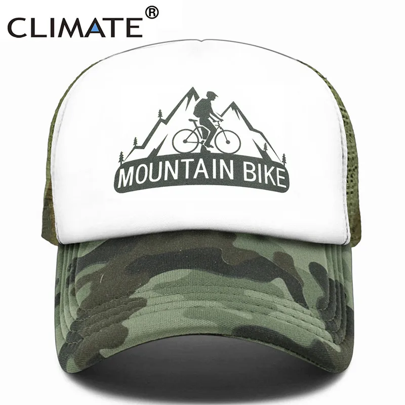 CLIMATE Mountain Bike Cap MTB Cycling Fans Trucker Caps New Men Cool Sport Summer Mesh Baseball Trucker Cap Hat for Man Women