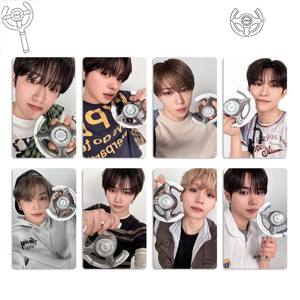 8 Peças/Conjunto ALD1 Nova Série Cartões Pequenos de Apoio Lomo Card JUNSEO ARNO LEO GEONWOO SANGWON XINLONG ANXIN SANGHYEON Presentes para Fãs