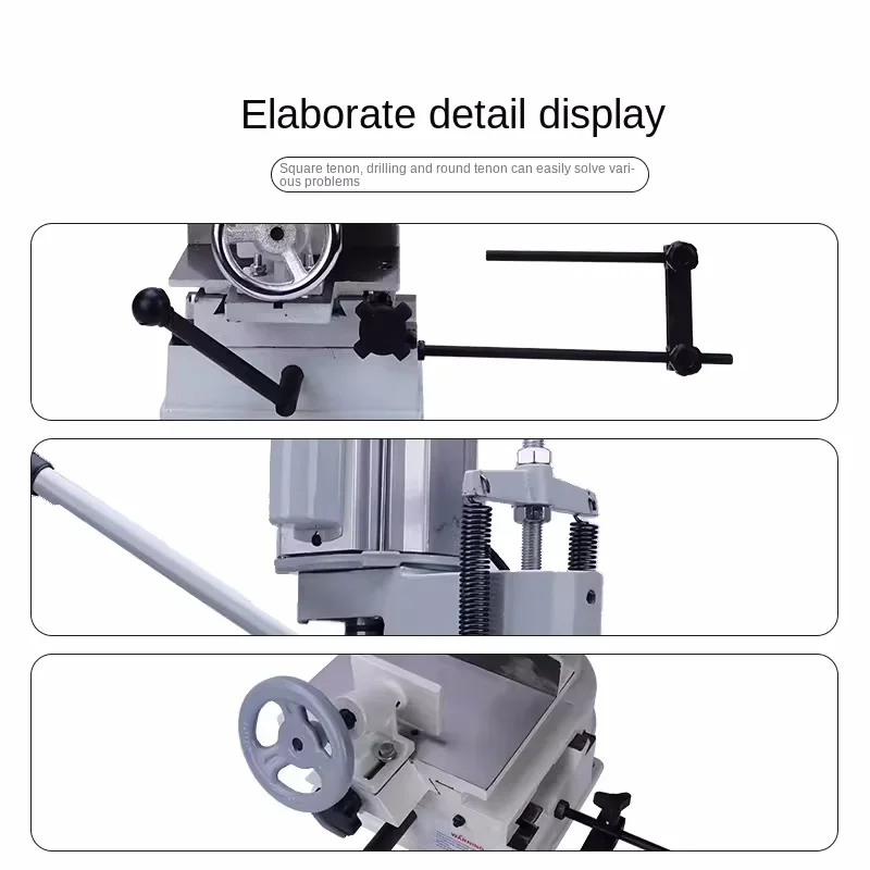 

Vertical 750W/1200W MK361A Mortiser Mortising Machine Woodworking Tenoning Machine Punching Square Drilling Hole Machine