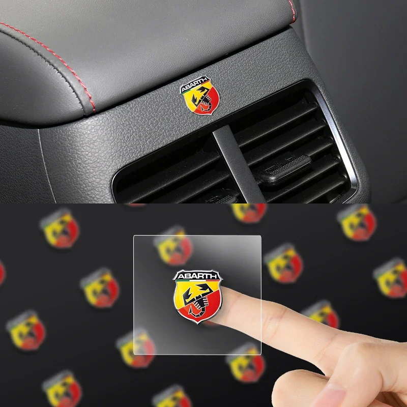 1/2/5/10pcs Car Badge Interior Decals For Abarth MINI Alfa Romeo Honda Jaguar Ford JEEP Acura Subaru Mitsubishi Citroen LEXUS