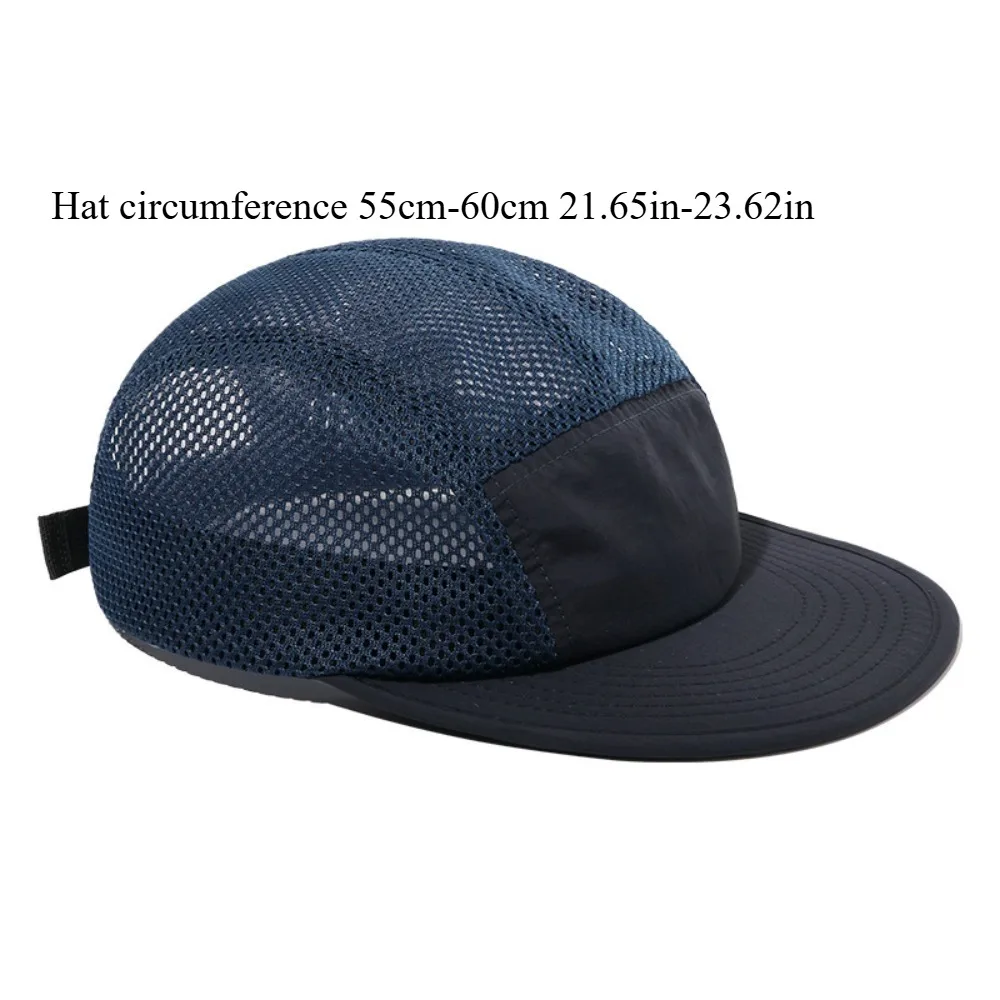 Summer Quick-Dry Fabric Baseball Cap Unisex for Men with Buckle Closure Waterproof Breathable Mesh Trucker Hat Ideal for Outdoor