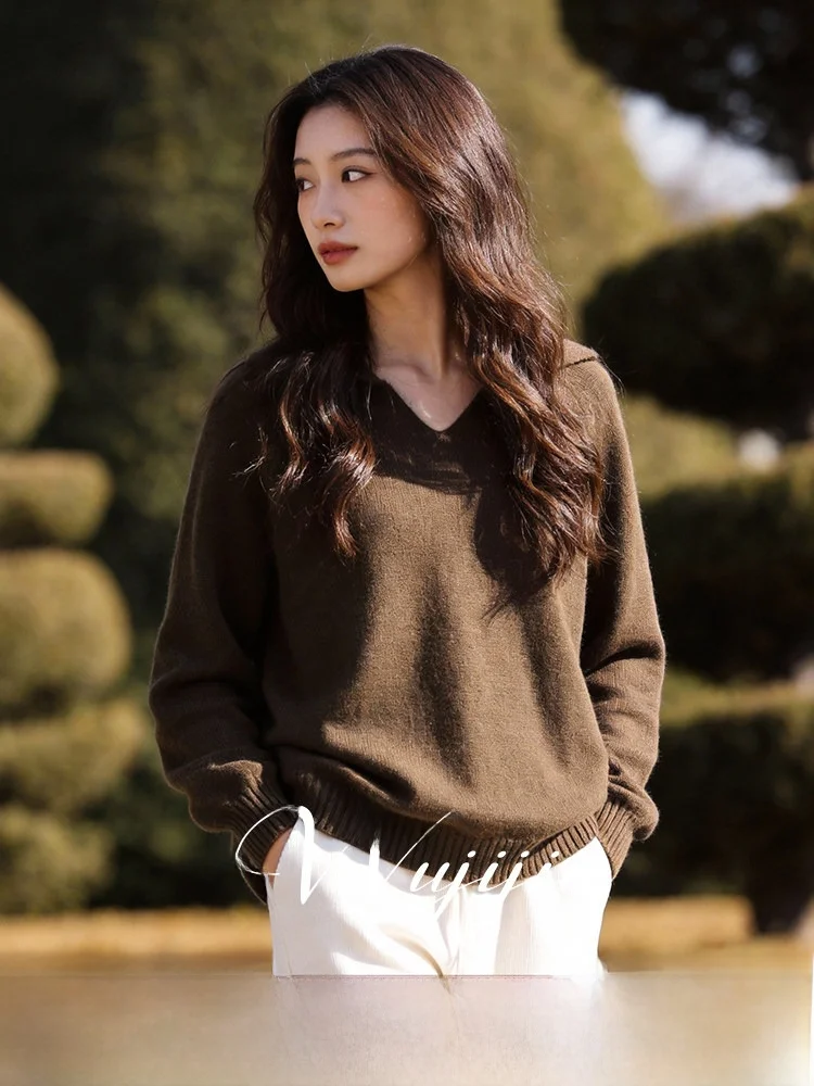 

Женский свитер больших размеров с круглым вырезом, повседневный, весенний, новый, облегающий, вязаный топ из хлопка с длинными рукавами, стандартный крой, эксклюзивно онлайн