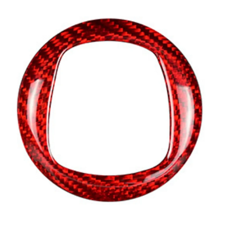 Super Sale Car Steering Wheel Logo Trim Frame Carbon Fiber Decorative Stickers for Fiat 500 Abarth 595 695 2012-2024