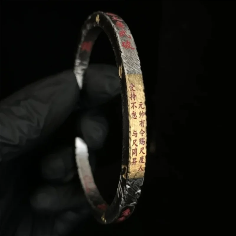 New Arrival Taoist Qiankun Ruler Bangle Men Hand Accessories Vintage Ethnic Style Scripture Amulet Bangle Male Jewelry