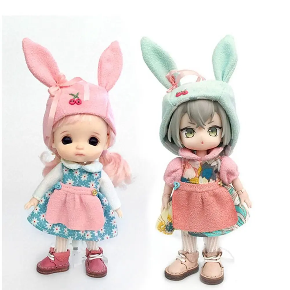 Ręcznie robione sukienki typu bib, moda DIY, ubrania, spódnice, rękawy, zestawy ubrań, bawełniane stroje, sukienki dla lalek 1/11 OB11 / dla lalek BJD 1/12