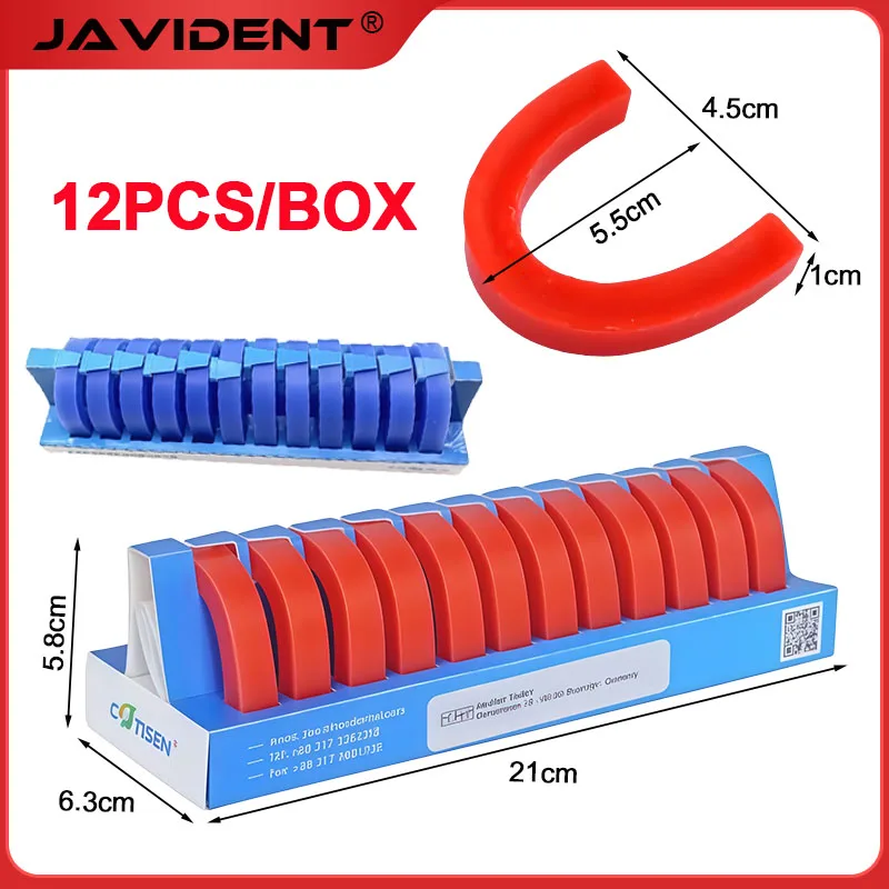 12Pcs/1Box Dental Wax Bar (Soft and Hard Wax) / U-Shaped Base Wax for Full Dentures / Dental Laboratory Supplies