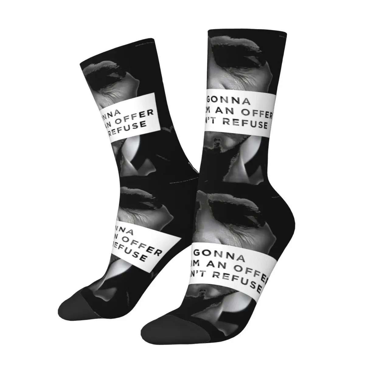 The Godfather Poster Stockings Women Men Socks Breathable Modern Socks Autumn Outdoor Anti Bacterial Printed Socks Gift