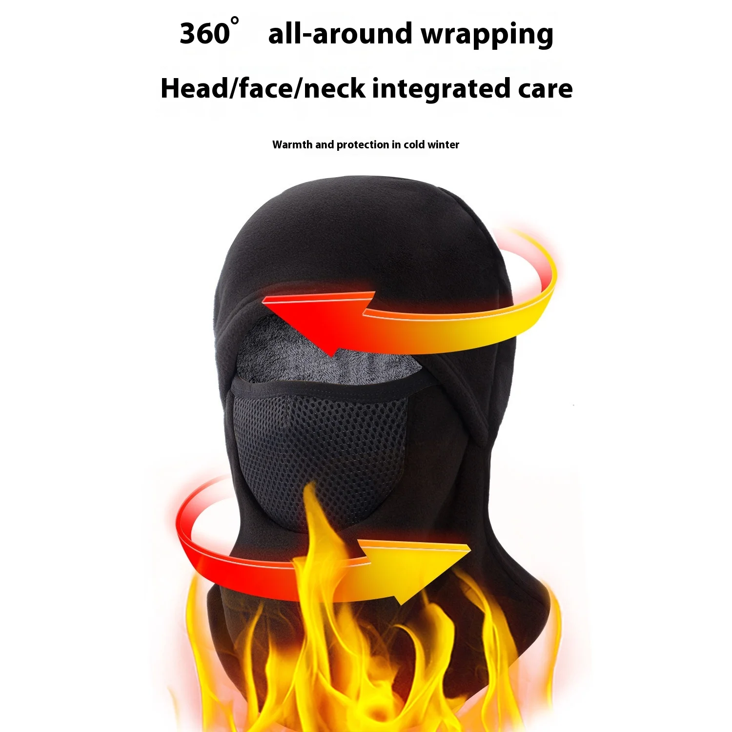 Men & Women Winter Windproof Balaclava Mask Polar-fleece Thermal Breathable Full Face Cover for Ski Motorcycle Cycling