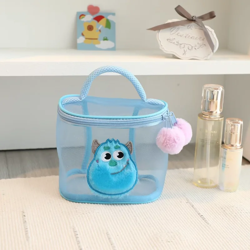 Disney Lucifer Cute Visual Mesh Cosmetics Storage Bag Lingna Belle Cartoon Lightweight Travel Fitness Large Capacity Tote Bag